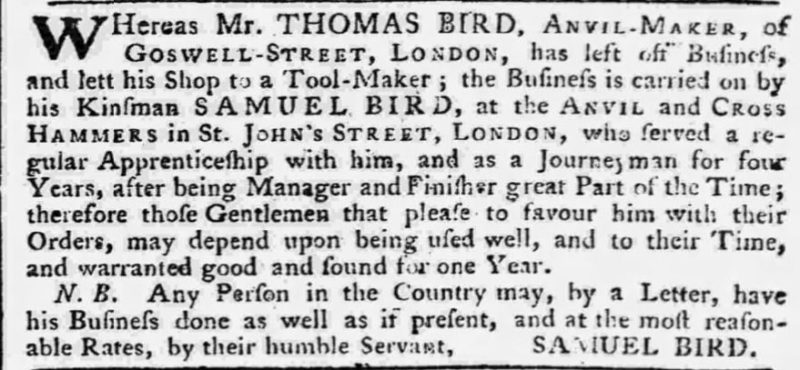 History Of Bird Anvils By Samuel Bird History Of Bird Anvils By Samuel Bird